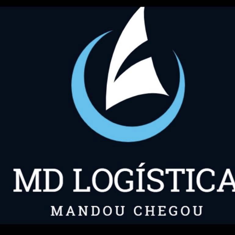 Logotipo da MD Logística, transporte de cargas em Bauru